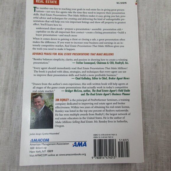 Real Estate Presentations That Make Millions by Jim Remley (Paperback, 2007) - Picture 2 of 7